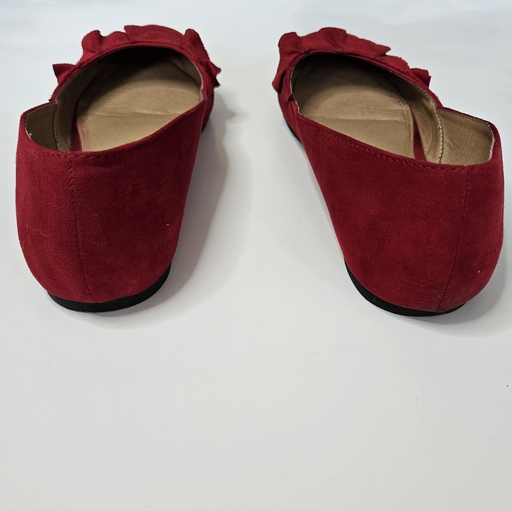 Fioni Red Ballet Flats Sz 7.5 - Picture 6 of 7